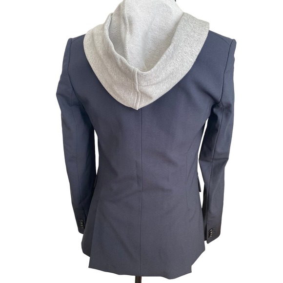 Veronica Beard Wool Navy Classic Dickey Blazer Jacket Hoodie Dickey Set Size XS - Picture 4 of 9
